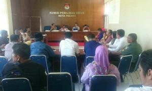 KPU Kota Padang Gelar Rakor Bersama Parpol, Chandra Eka Putra Rancangan Dapil Akan Diuji Publik