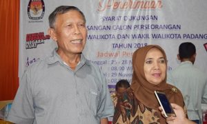 KPU Padang Jadwalkan Tes Kesehatan Pasangan Syamsuar Syam dan Meliza