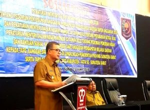 Wagub Nasrul Abit Buka Sosialisasi Peraturan Menteri Dalam Negeri No. 13 Tahun 2018