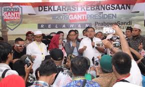 Fadli Zon Bersama Neno Warisman Deklarasikan Kemenangan Prabowo- Sandi di Sumbar