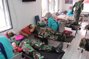 Sambut HUT Pomal ke-75, Lantamal II Laksanakan Donor Darah