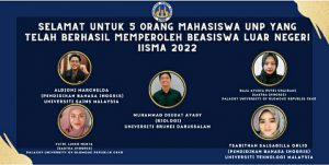 Lima Mahasiswa UNP Lulus IISMA 2022