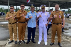 Komandan Lanudal Manado Beserta Prajurit Ikuti Upacara Sertijab Danlanud Sam Ratulangi Manado