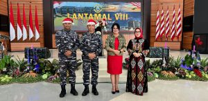 Danlanudal Manado Beserta Ketua Cabang 7 Gabungan Jalasenastri Puspenerbal Hadiri Perayaan Natal Bersama Lantamal VIII