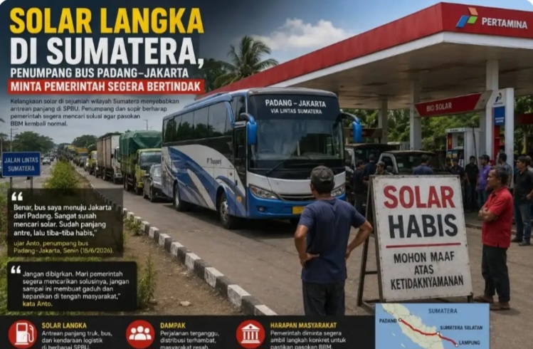 Solar Langka di Sumatera, Penumpang Bus Padang–Jakarta Minta Pemerintah Segera Bertindak