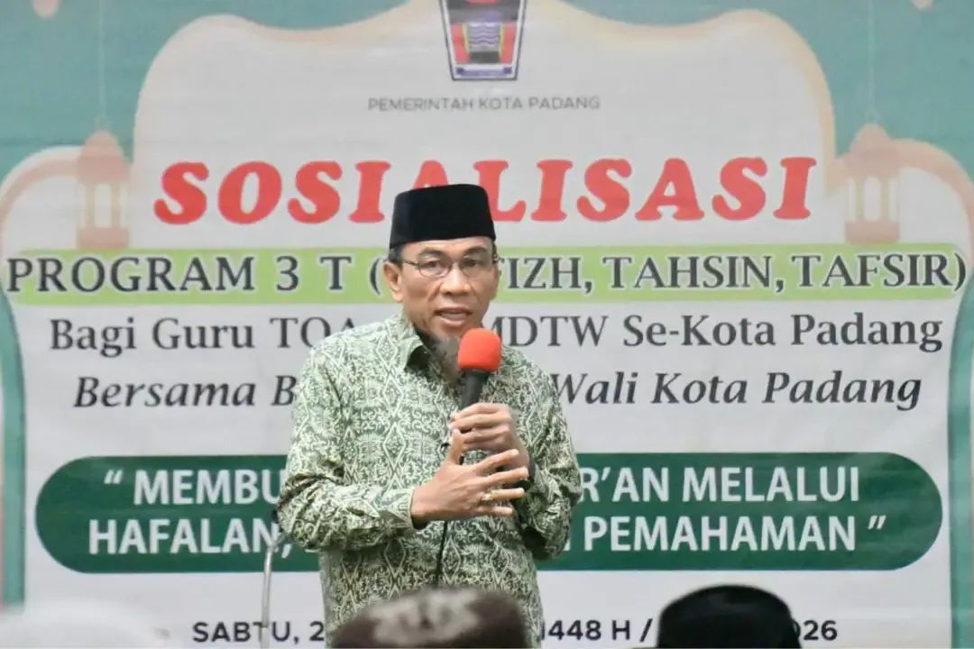 Wawako Maigus Nasir Luncurkan Program 3T, Smart Surau Padang Kini Fokus Tahsin, Tafsir, dan Tahfiz