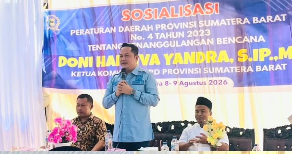 Doni Harsiva Yandra Sosialisasikan Perda Penanggulangan Bencana, Masyarakat Diajak Tingkatkan Kesiapsiagaan