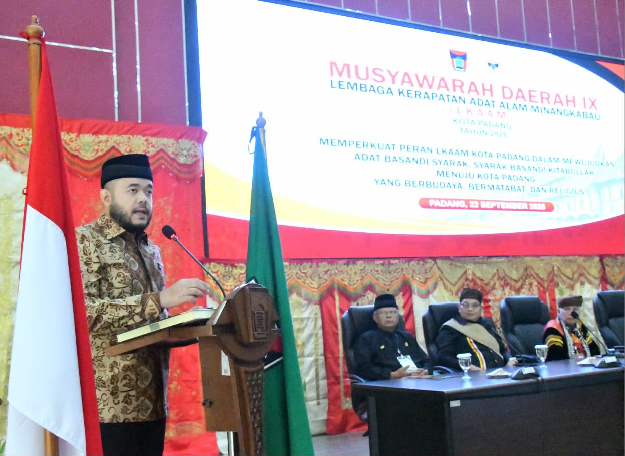 Fadly Amran Buka Musda IX LKAAM Kota Padang, Dorong Penguatan Adat dan Sinergi Ninik Mamak