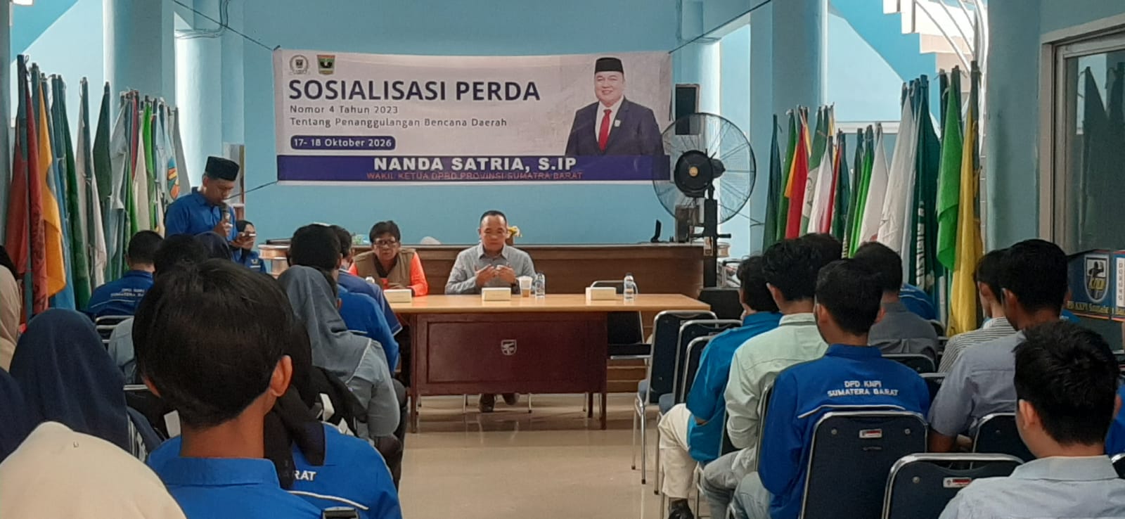 Wakil Ketua Nanda Satria Gelar Sosper No.4 Tahun 2023, Pemuda Garda Terdepan dalam Siaga Bencana
